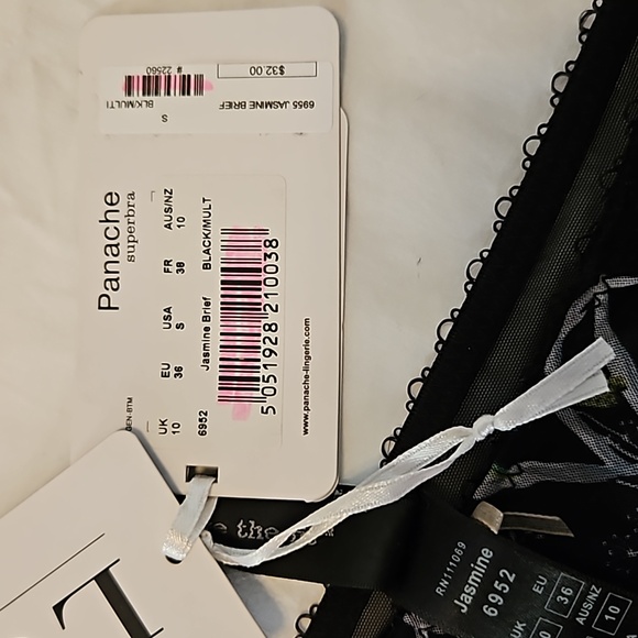 Panache Jasmine Brief, style 6952, size Small, color black/ mult, NWT - Picture 2 of 3